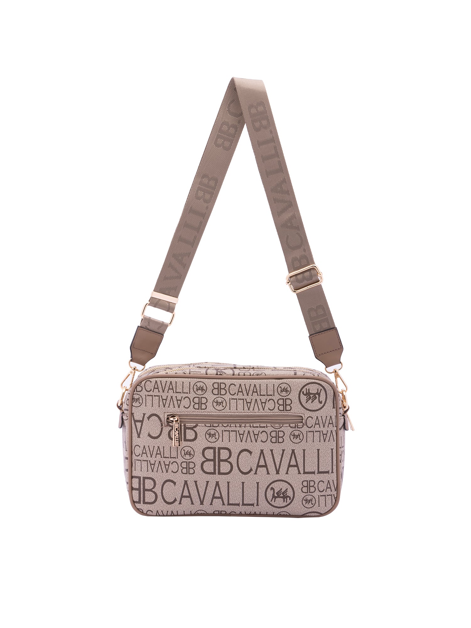 Borsa a tracolla da donna Ecopelle BC1416-KHAKI B Cavalli