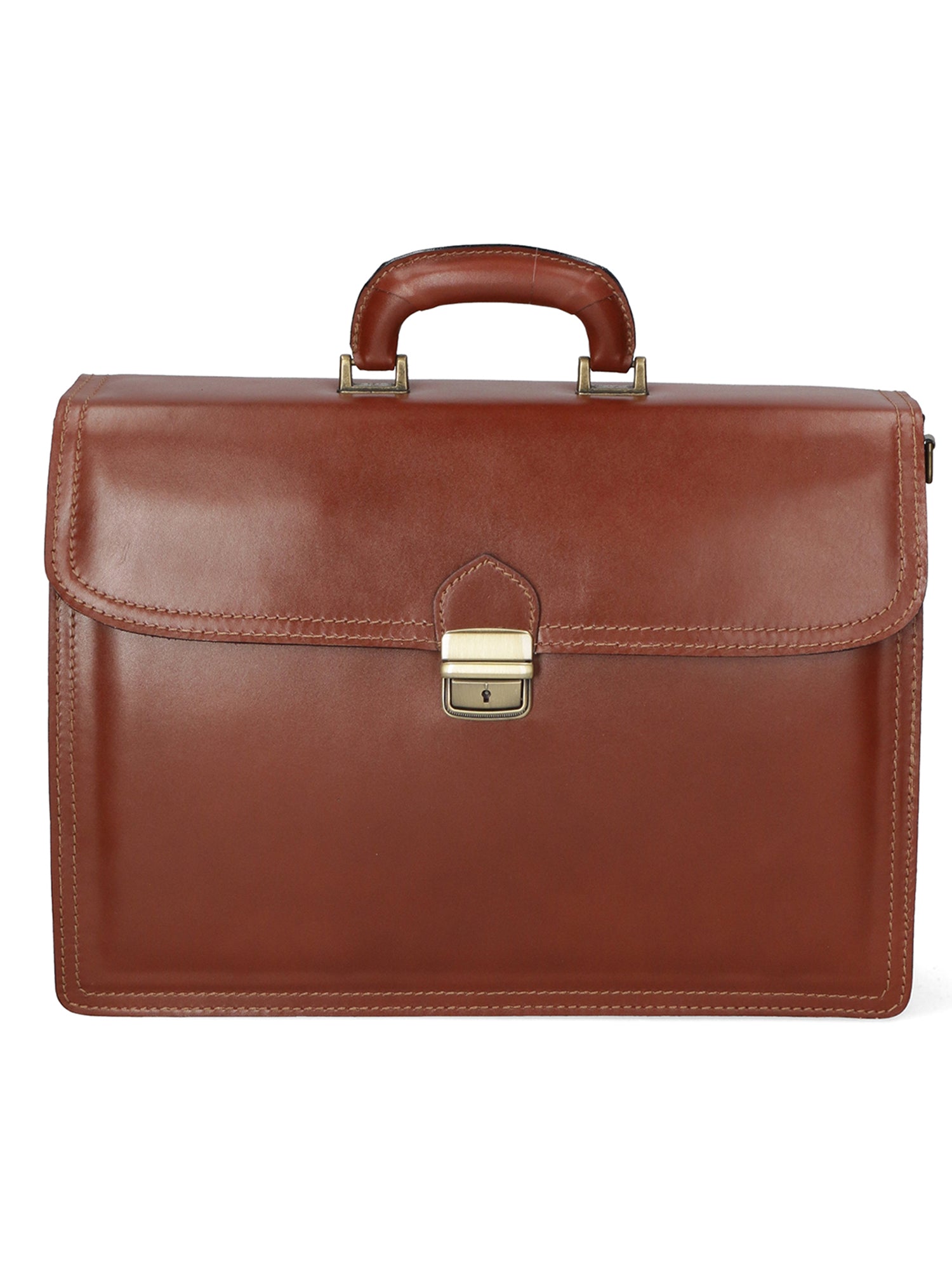 Cesare Borsa da lavoro uomo Vera pelle 7002-MARRONE Gave Lux