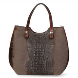 Elda Borsa a mano da donna Vera pelle croco 80046 1-T.MORO Gave Lux