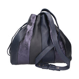 Nunzia Borsa a spalla da donna Vera pelle 576042-BLU DARK BLUE Gave Lux