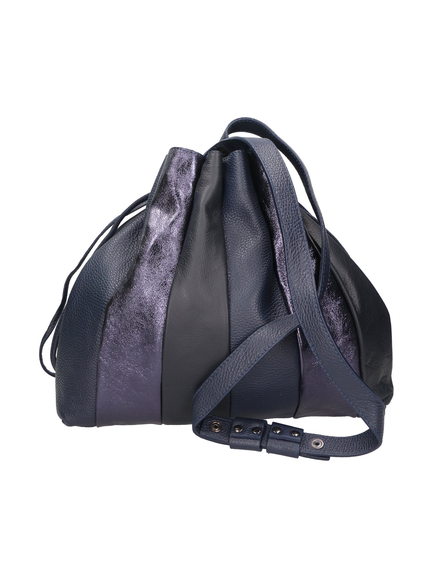 Nunzia Borsa a spalla da donna Vera pelle 576042-BLU DARK BLUE Gave Lux