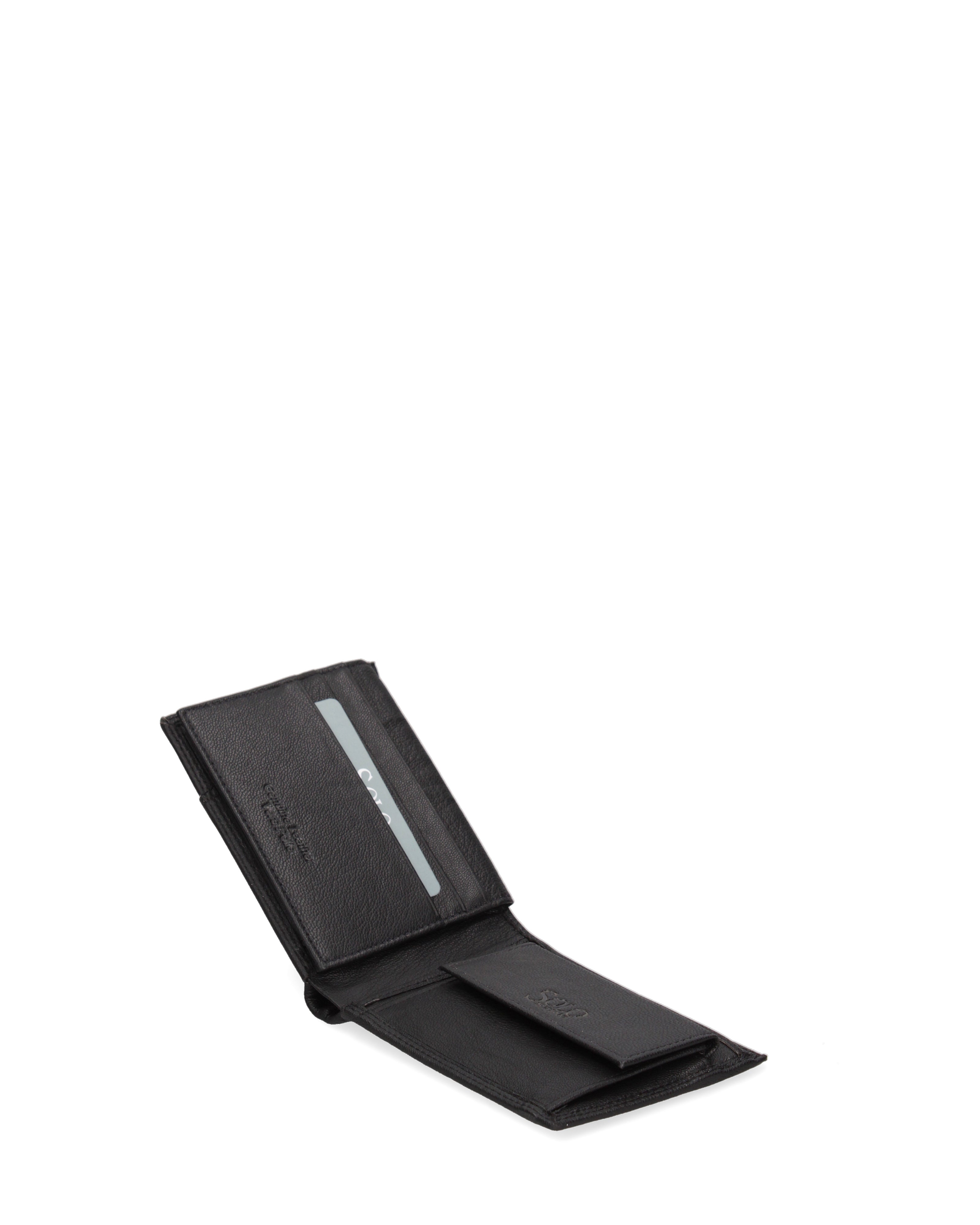 Portafoglio uomo in vera pelle Casual K35355P029-NERO Solo Soprani