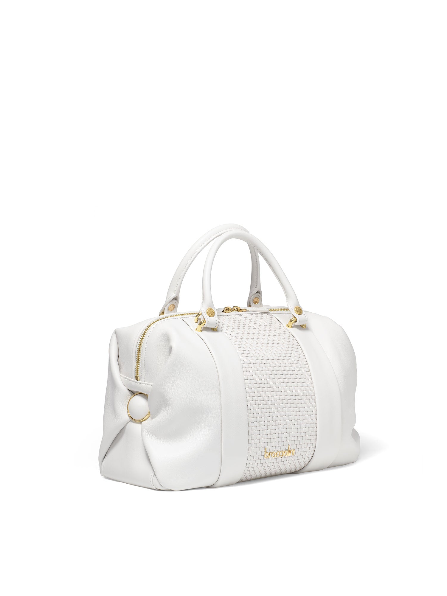 Erisma Nova Borsa a mano da donna 100% pelle B17201-BIANCO Braccialini