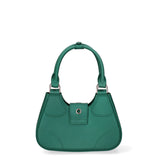 Borsa a mano da donna 100% PVC FLAT-CIRCLE-FOREST GREEN - SATIN CDF Marc Ellis