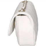 Carolina Borsa a spalla da donna Vera pelle 1073-S01 BIANCO Gave Lux