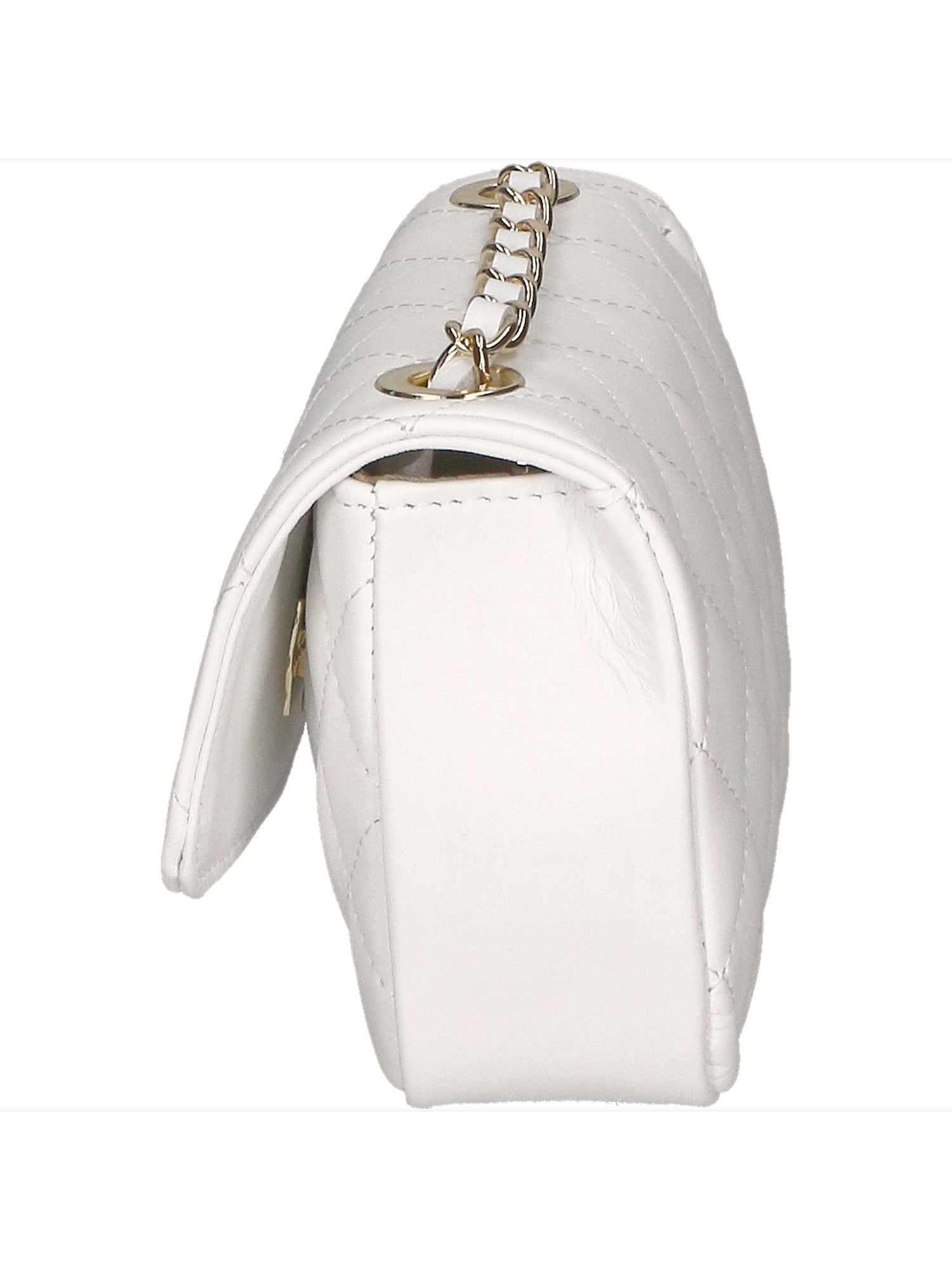 Carolina Borsa a spalla da donna Vera pelle 1073-S01 BIANCO Gave Lux