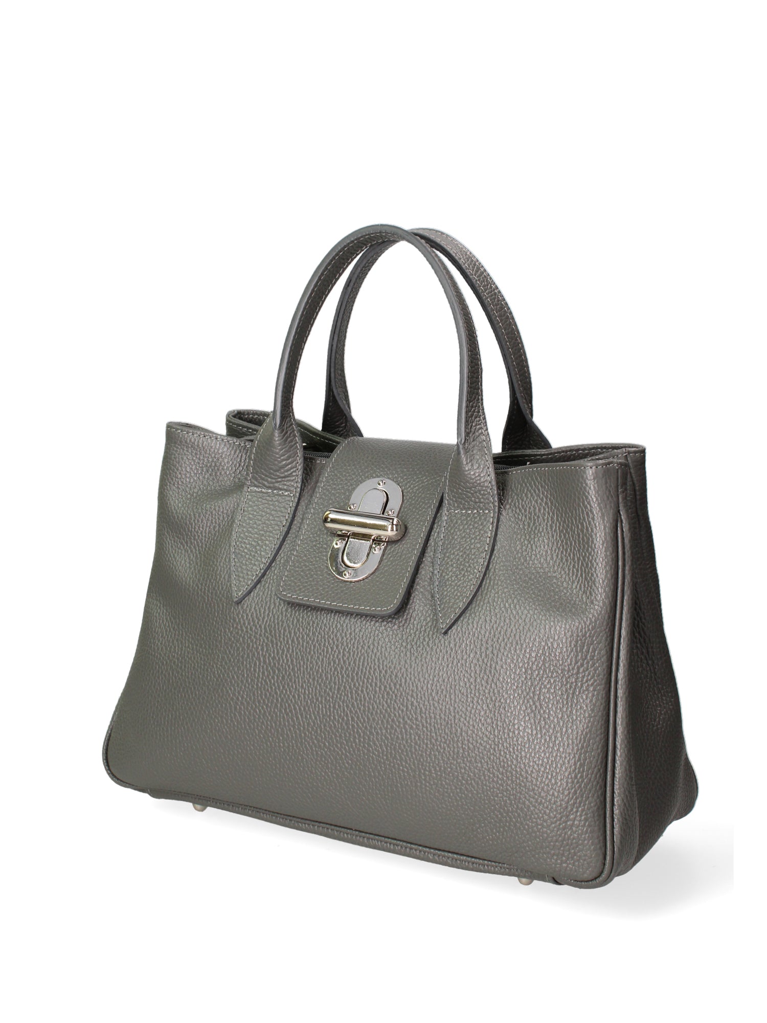 Ascoli Borsa a mano da donna Pelle stampata cocco 7718-D27 CENERE Gave Lux