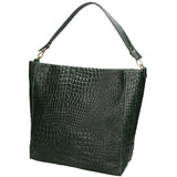 Valtera Borsa a spalla da donna Vera pelle 06500-017 VERDE BOTTIGLIA Gave Lux