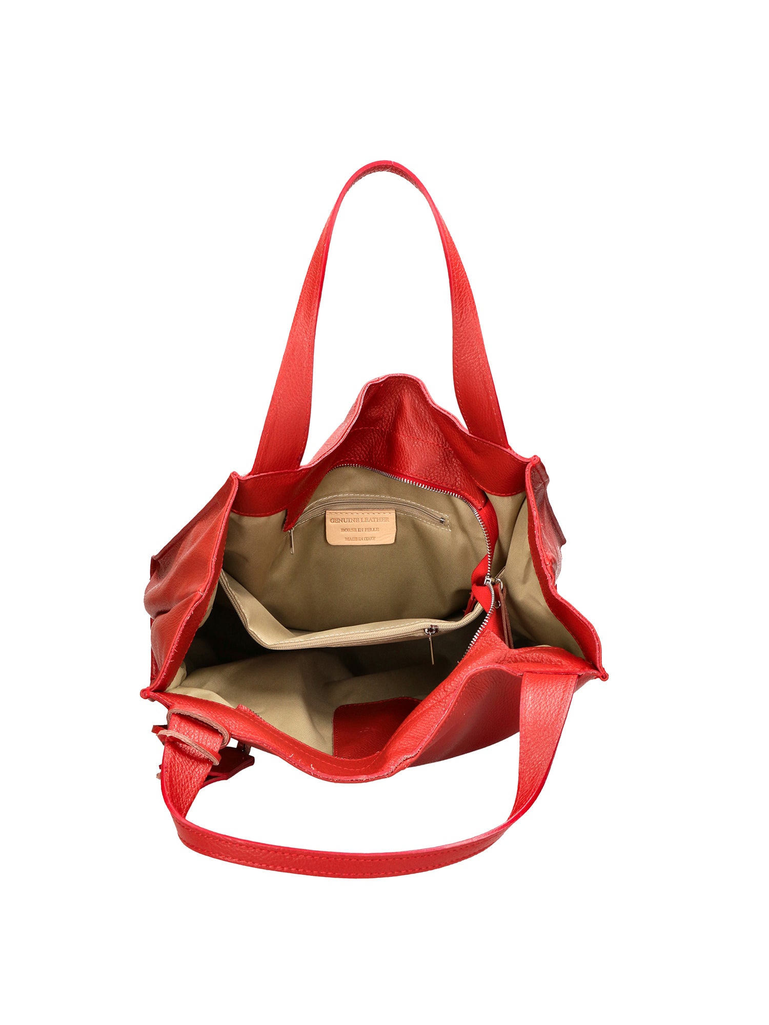 Aelia Borsa a spalla da donna Vera pelle 3312-D08 ROSSO RED Gave Lux