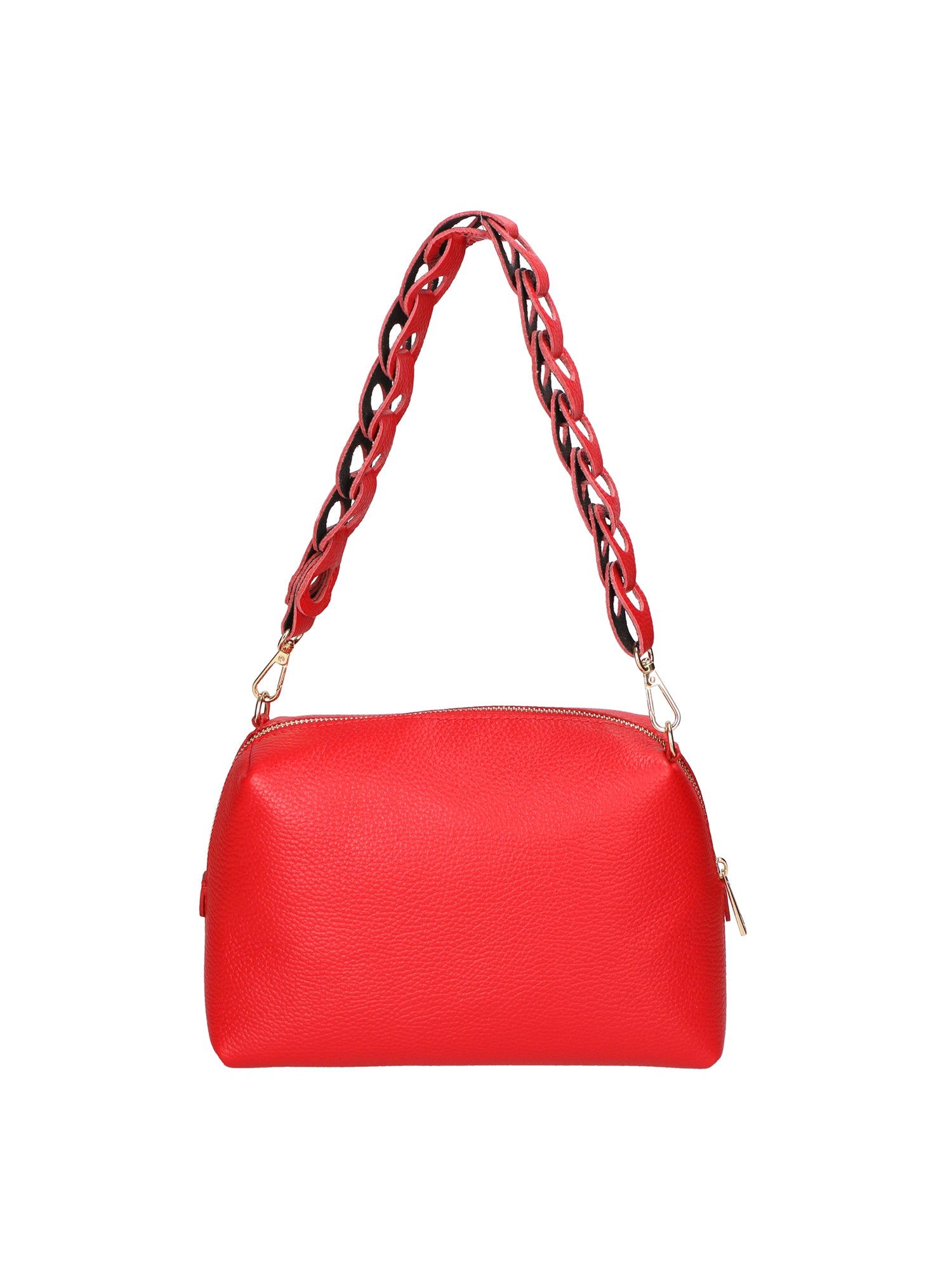 Livia Borsa a spalla da donna Vera pelle 06443-ROSSO FERRARI Gave Lux