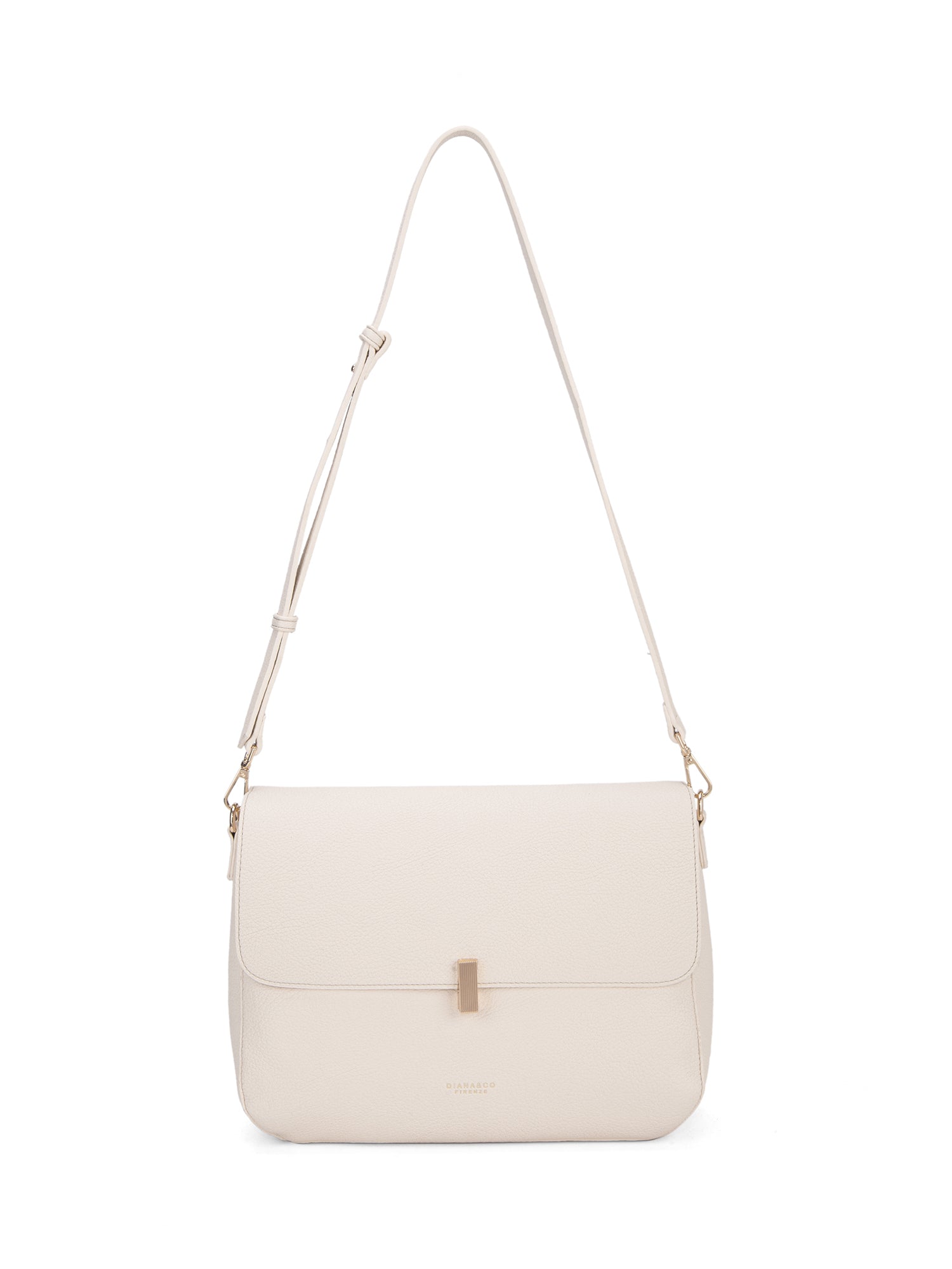Borsa a spalla da donna 100% pelle vegana PU 740-1PT-BISCUIT Diana&co
