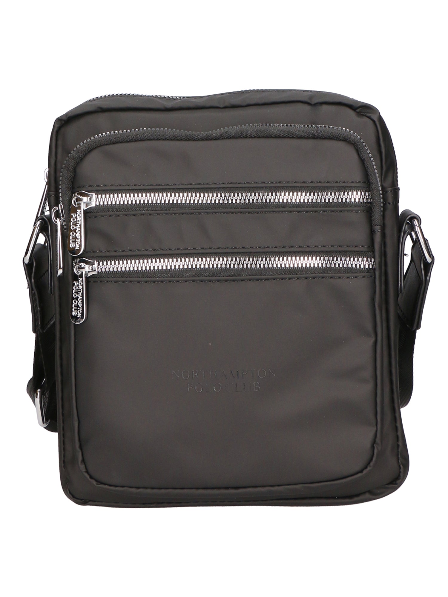 Borsa a tracolla uomo 100% pelle PU PCL3020-BLACK Northampton Polo Club