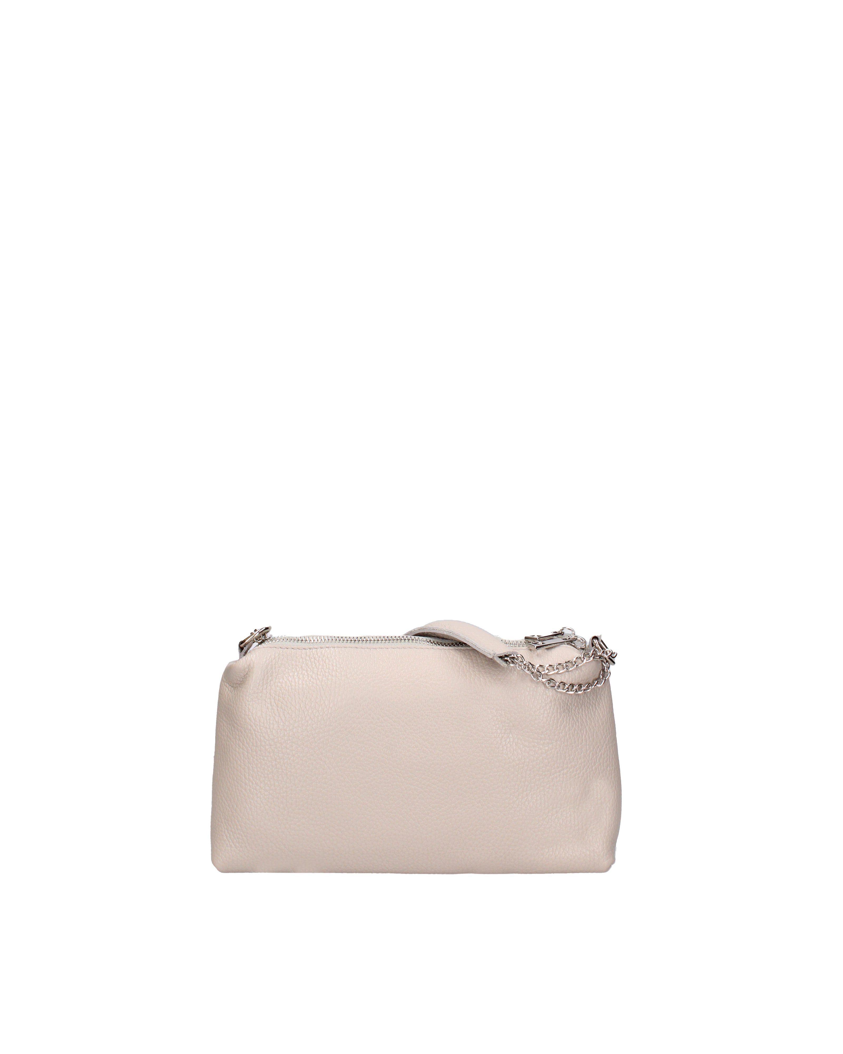 Borsa a spalla da donna Vera pelle 07141-D86 GRIGIO PERLA Viola Castellani