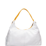 Borsa a spalla da donna Vera pelle 07233-D04 GIALLO+BIANCO Roberta Rossi