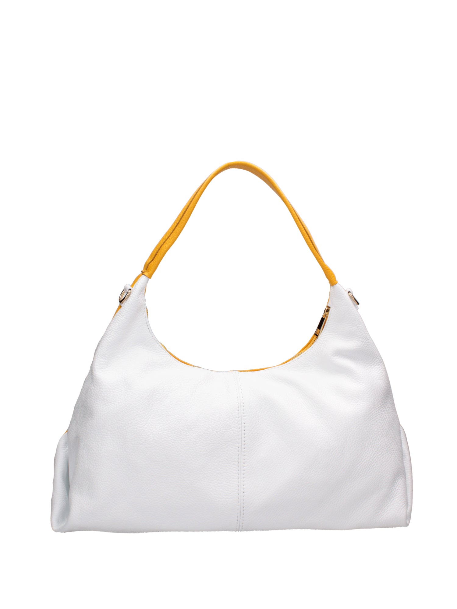 Borsa a spalla da donna Vera pelle 07233-D04 GIALLO+BIANCO Roberta Rossi