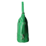 Vera pelle 07135-D47 VERDE MELA Borsa a spalla convertibile Anjelica Viola Castellani