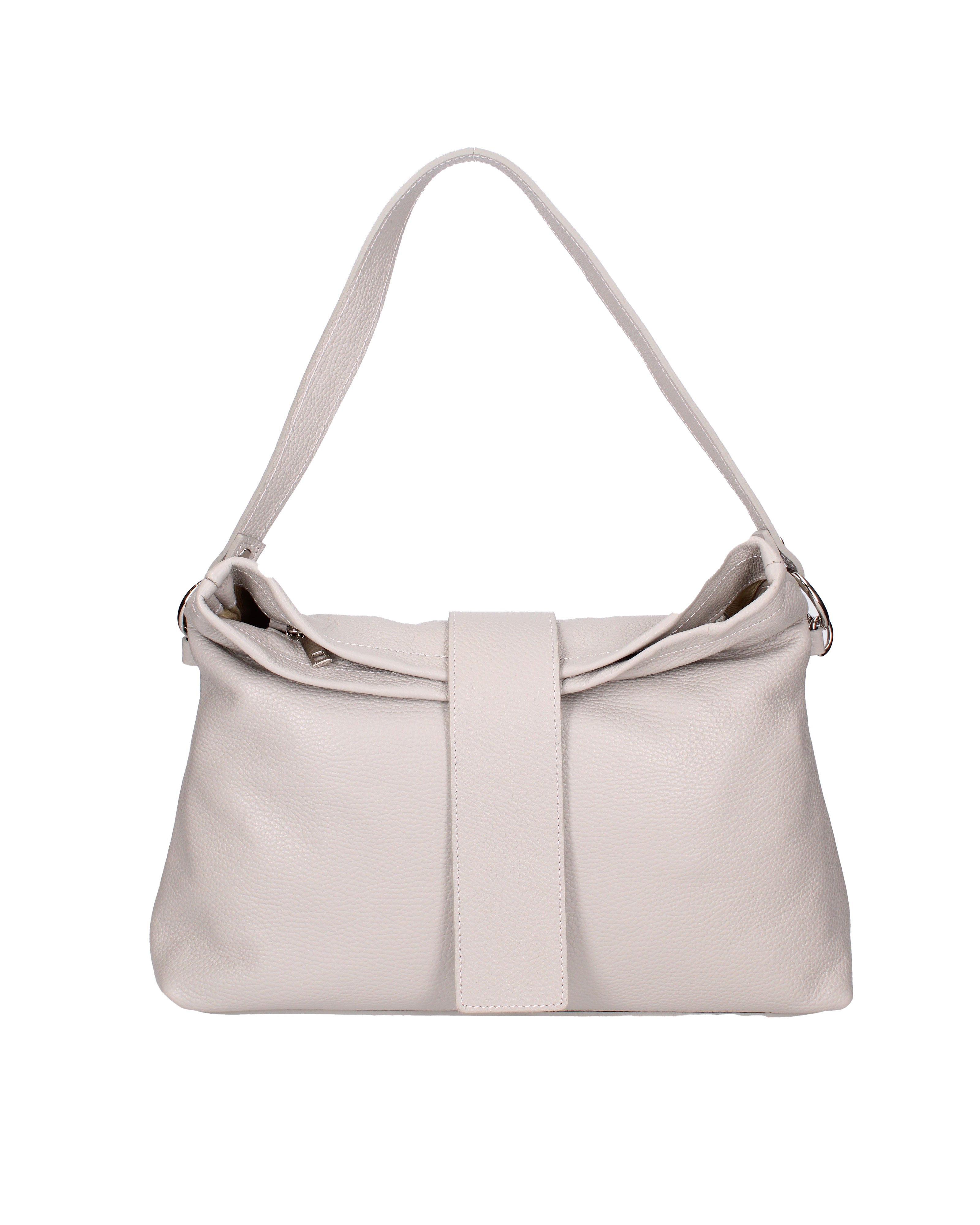 Grace Borsa a spalla da donna Vera pelle 07158-D86 GRIGIO PERLA Viola Castellani