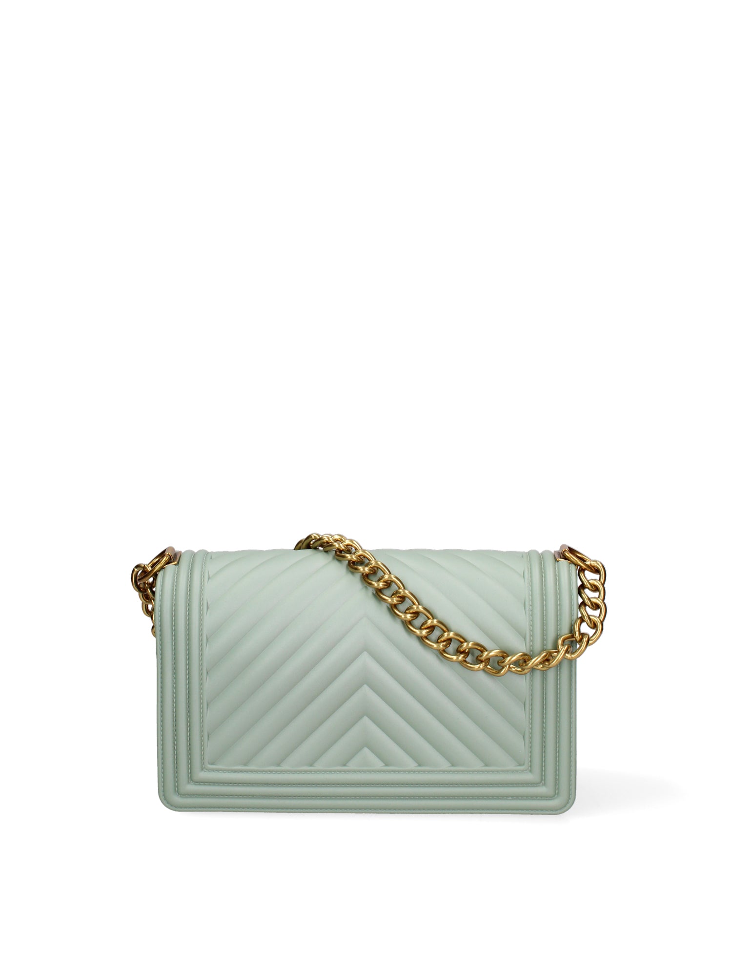 Borsa a mano da donna 100% Pvc FLAT-M 24-OLIVE - LIGHT OTTONE Marc Ellis