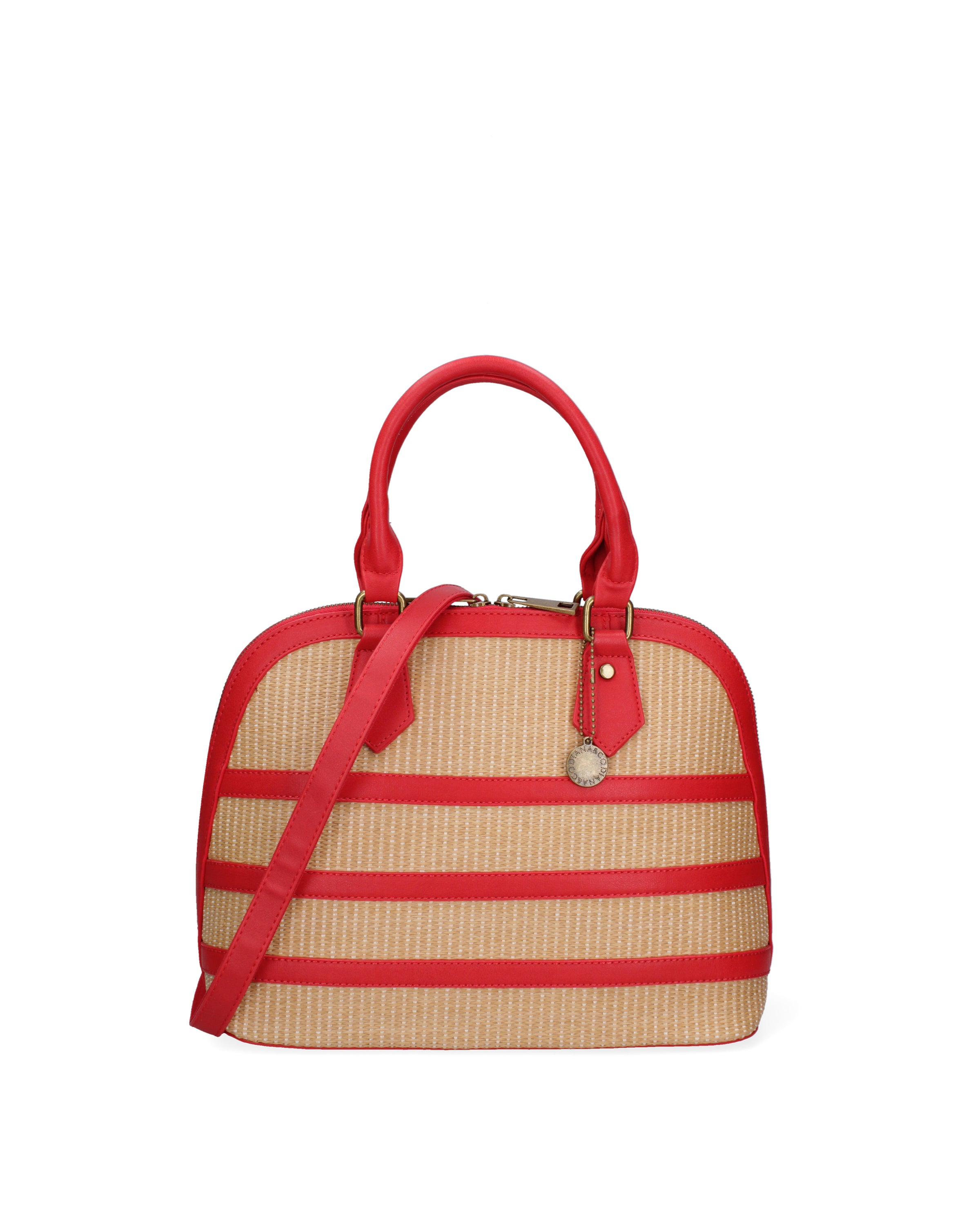 Borsa a mano da donna Ecopelle e poliestere DC1610-2-RED Diana&co