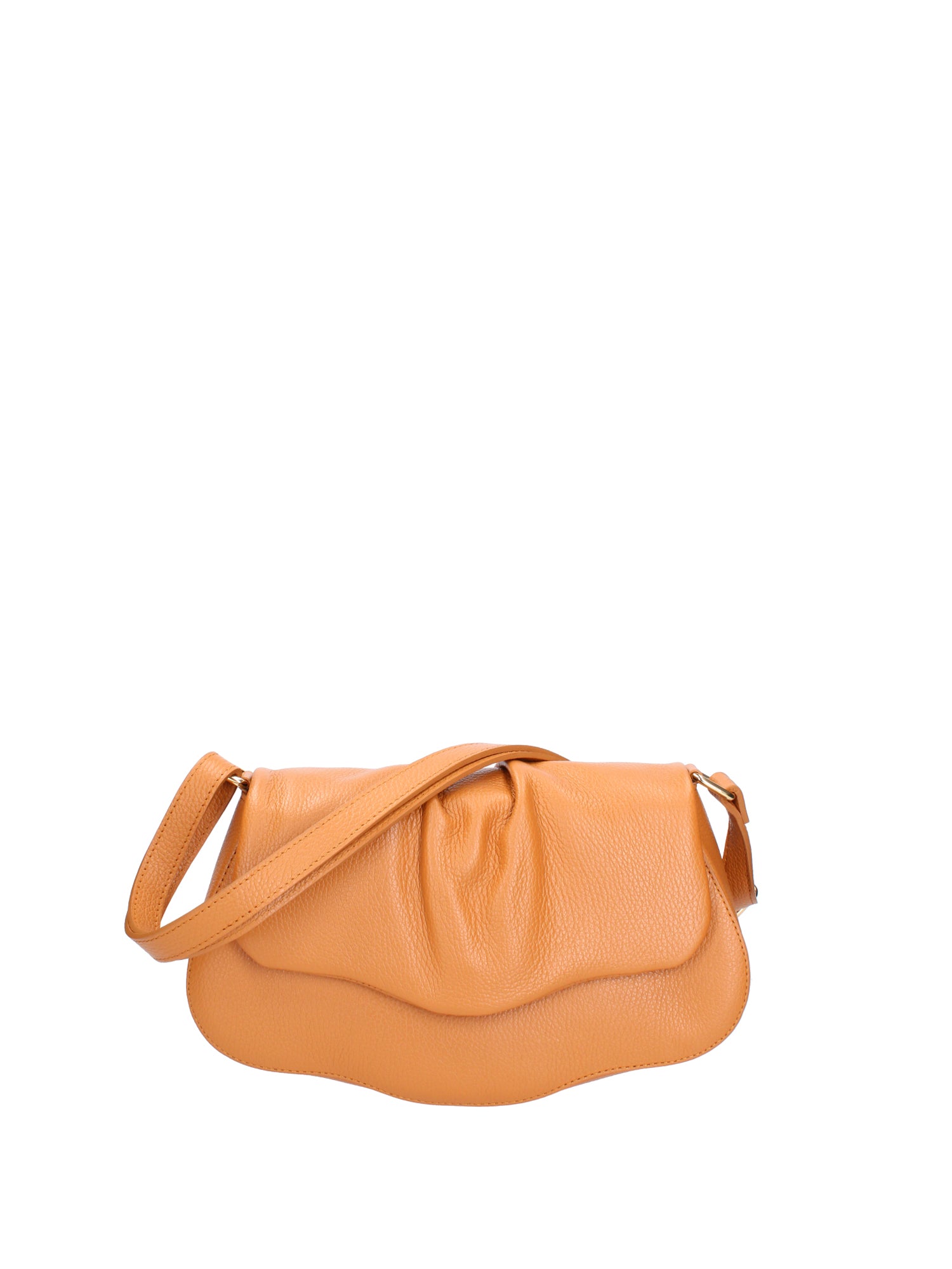Borsa a spalla da donna Vera pelle 07152-D44 CUOIO Viola Castellani