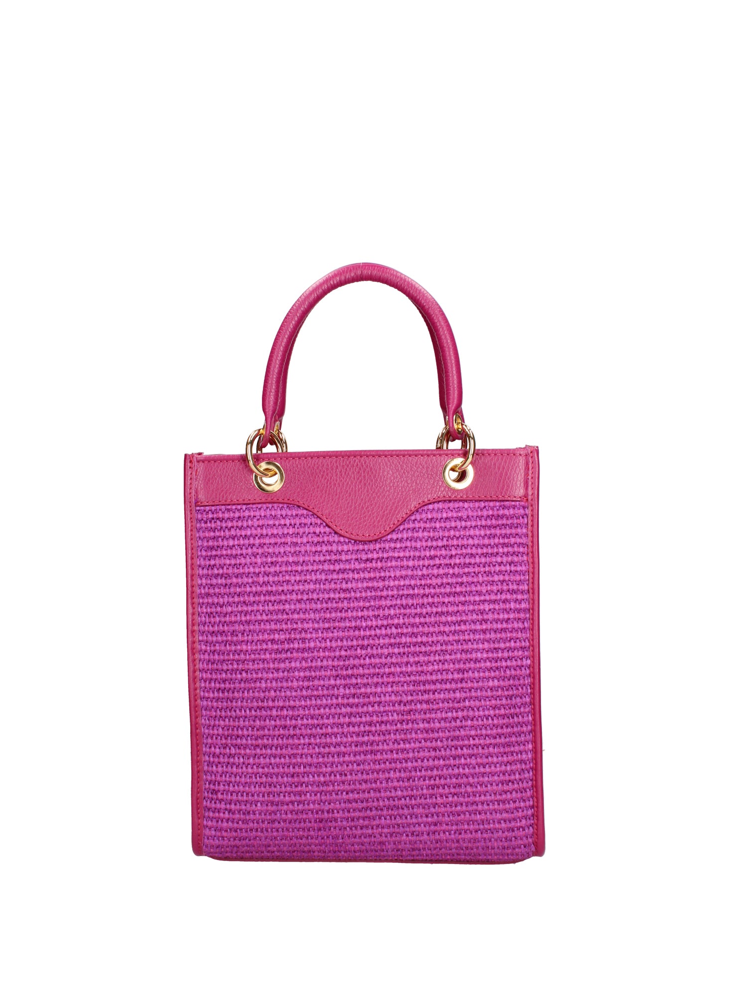Borsa a mano da donna Misto pelle e tessuto 07149-D517 UVA Roberta Rossi