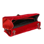 Valeriana Borsa a tracolla da donna Velluto e pelle 1139-ROSSO  Gave Lux