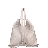 Borsa a spalla convertibile in zaino Vera pelle 07144-S86 GRIGIO Roberta Rossi
