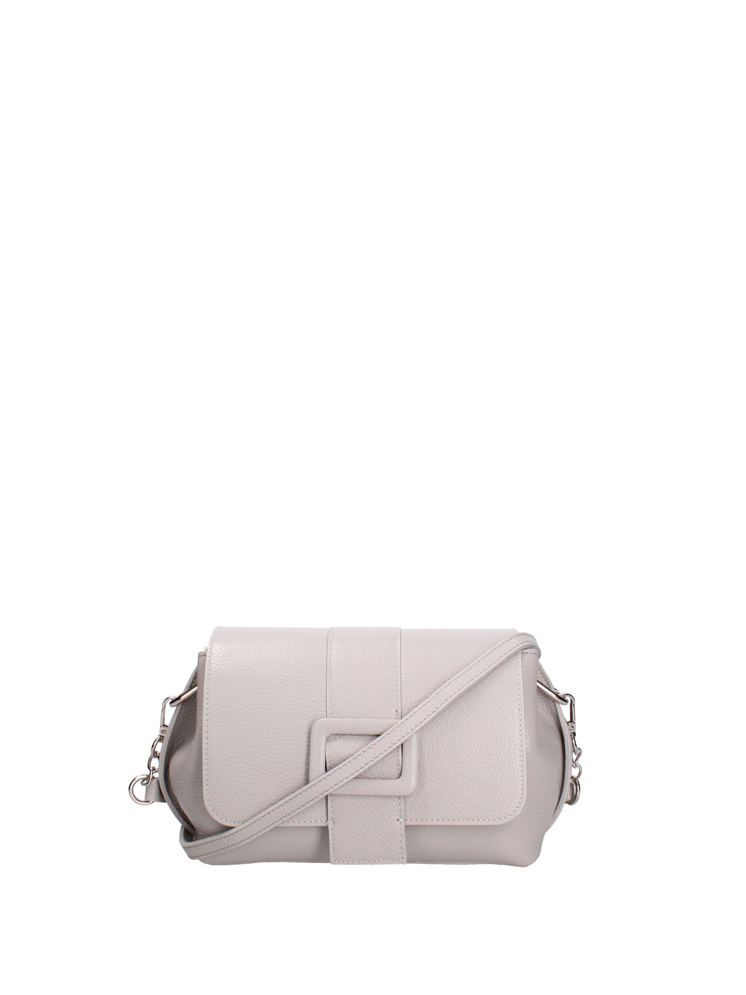 Borsa a tracolla da donna Vera pelle 07143-D86 GRIGIO PERLA Roberta Rossi