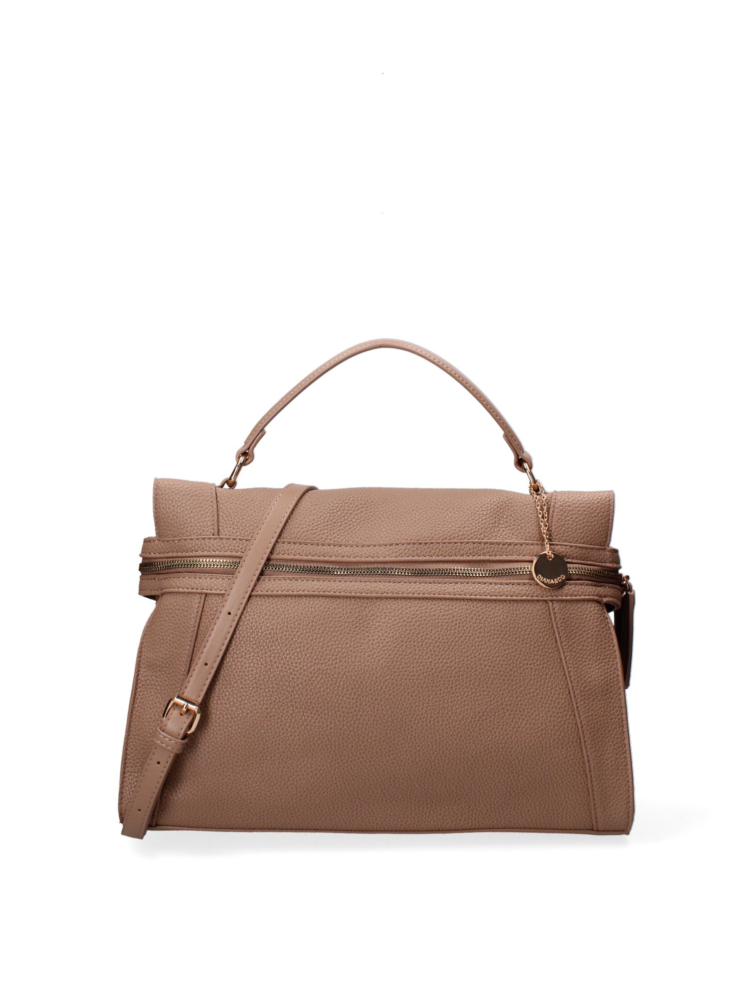 Borsa a mano da donna Ecopelle e poliestere 603-3-TAUPE Diana&co
