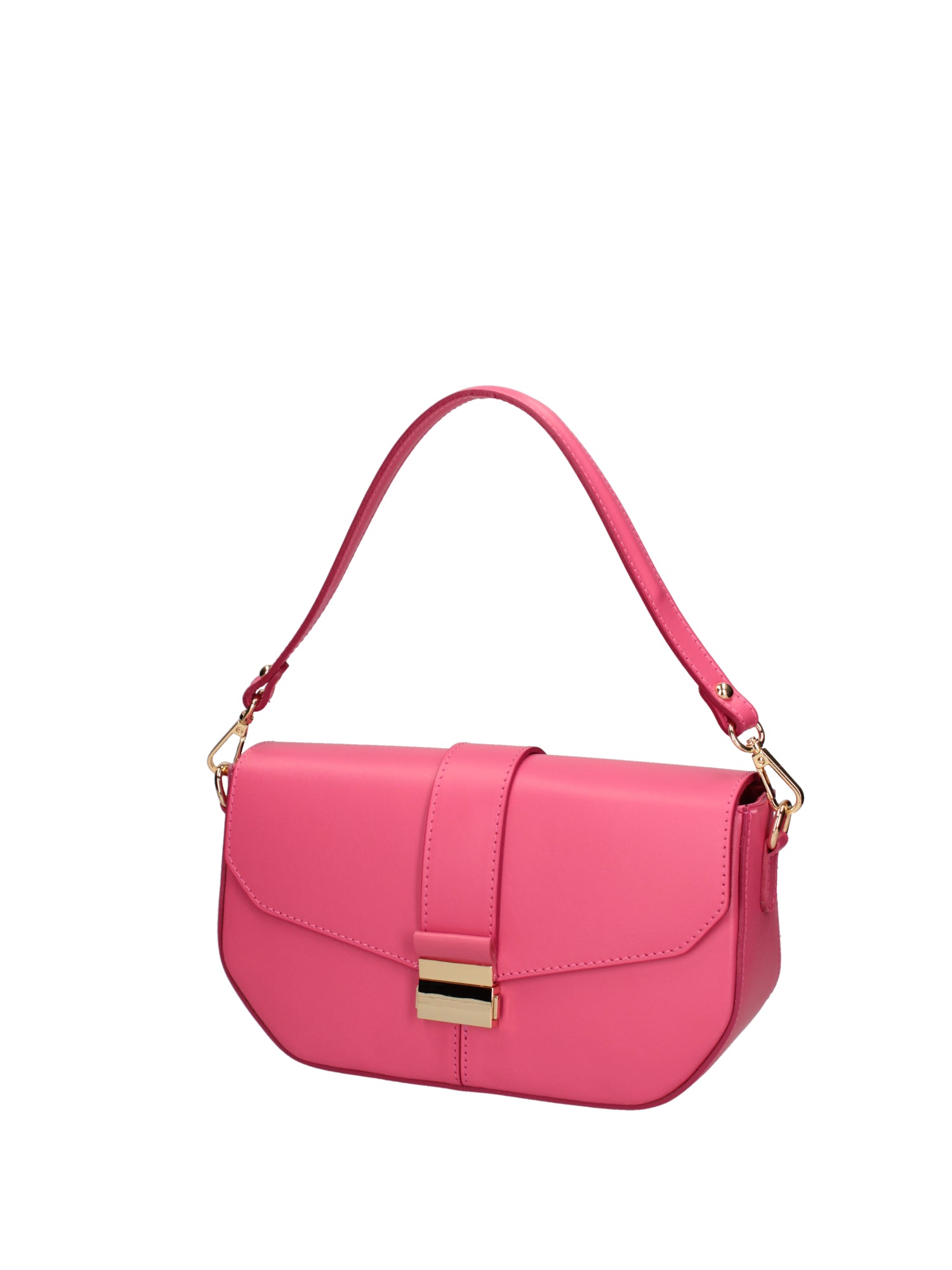 Borsa a spalla da donna Vera pelle 07229-L317 FUXIA Roberta Rossi