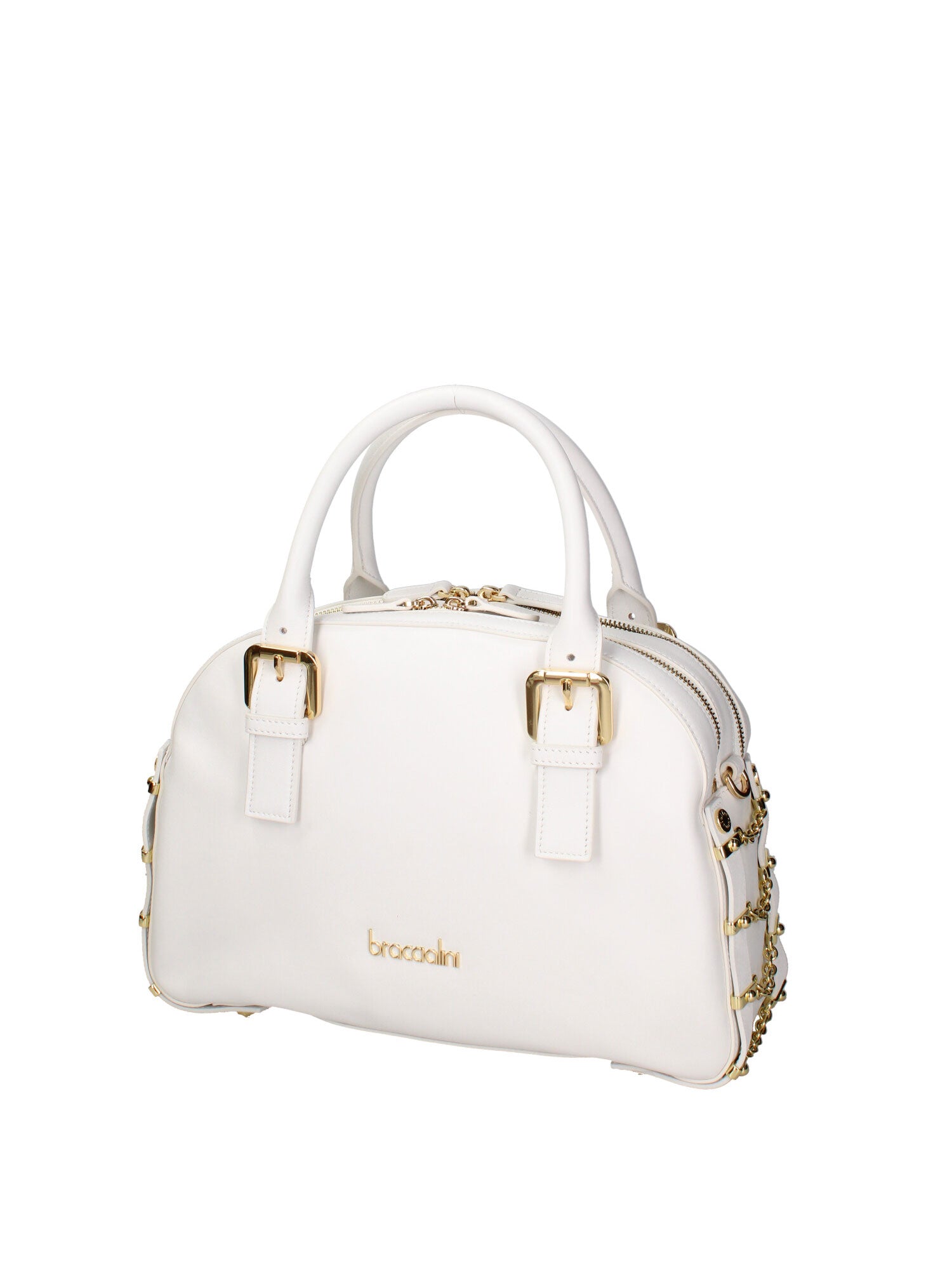 Auralia Elite Borsa a mano da donna 100% pelle B17220-BIANCO Braccialini