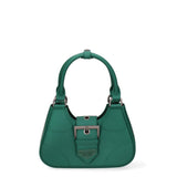 Borsa a mano da donna 100% PVC FLAT-CIRCLE-FOREST GREEN - SATIN CDF Marc Ellis