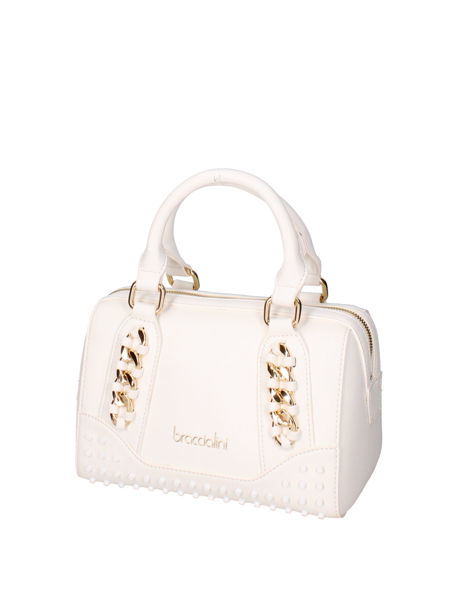 Seraphina Chic Borsa a mano da donna 100% poliuretano B16482-BIANCO Braccialini