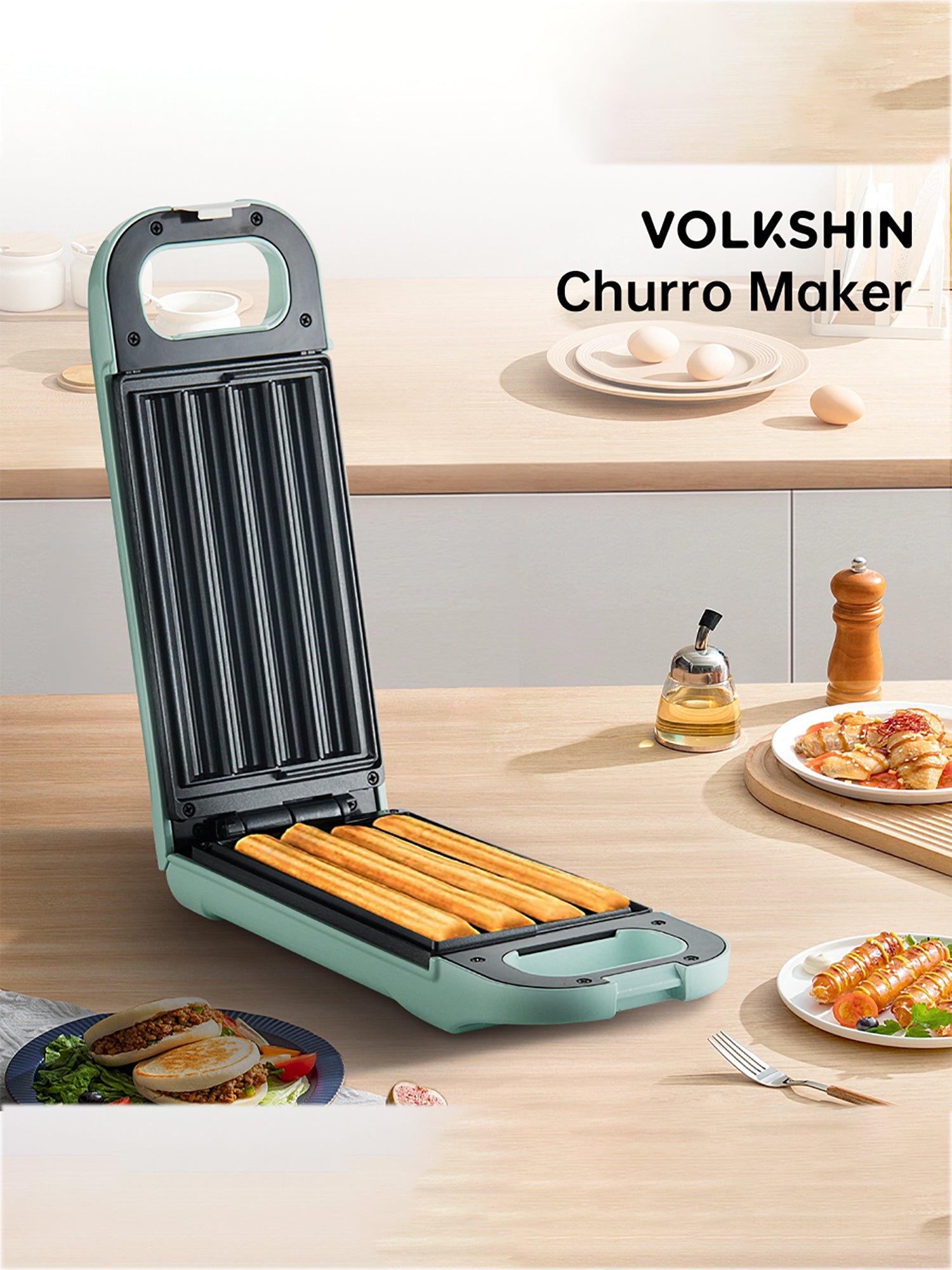 Macchina per Churros Plastica e Teflon BLA-1118-Azure Volkshin