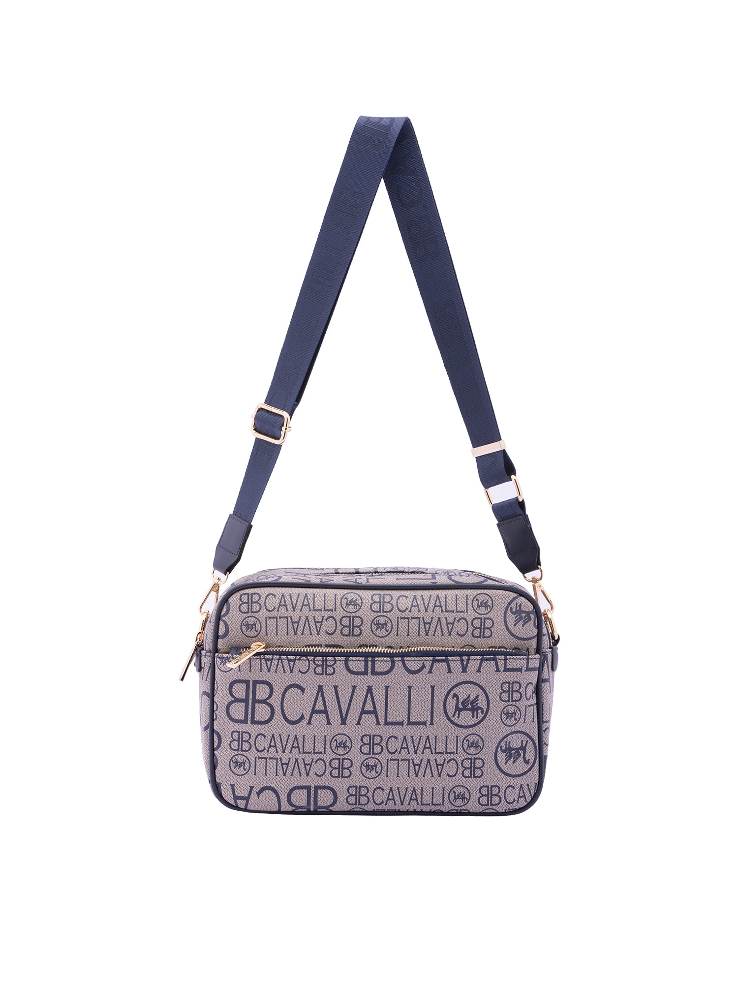 Borsa a tracolla da donna Ecopelle BC1416-BLU B Cavalli