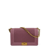 Borsa a mano da donna 100% Pvc FLAT-M-BALL 24-DARK MAUVE - LIGHT OTTONE Marc Ellis