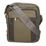 Borsa a tracolla uomo 100% pelle PU PCL3016-GREEN+BLACK Northampton Polo Club