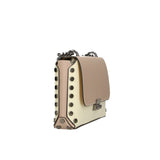 Vera pelle 8641-BEIGE+ROSATA Borsa a tracolla da donna Evanthe Pro Gave Lux