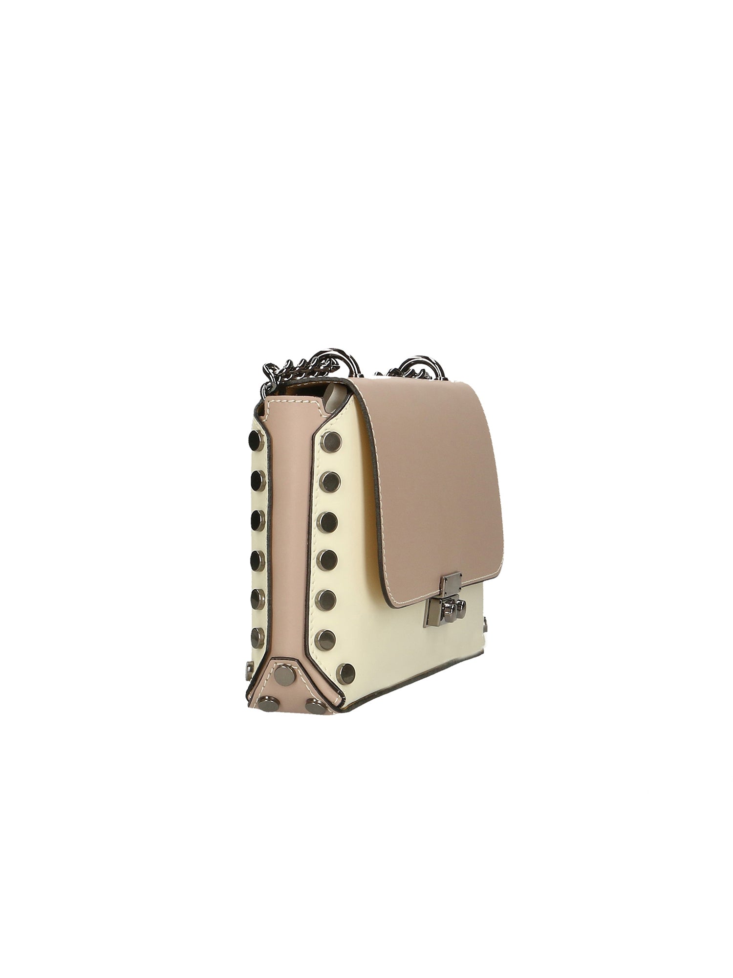 Vera pelle 8641-BEIGE+ROSATA Borsa a tracolla da donna Evanthe Pro Gave Lux
