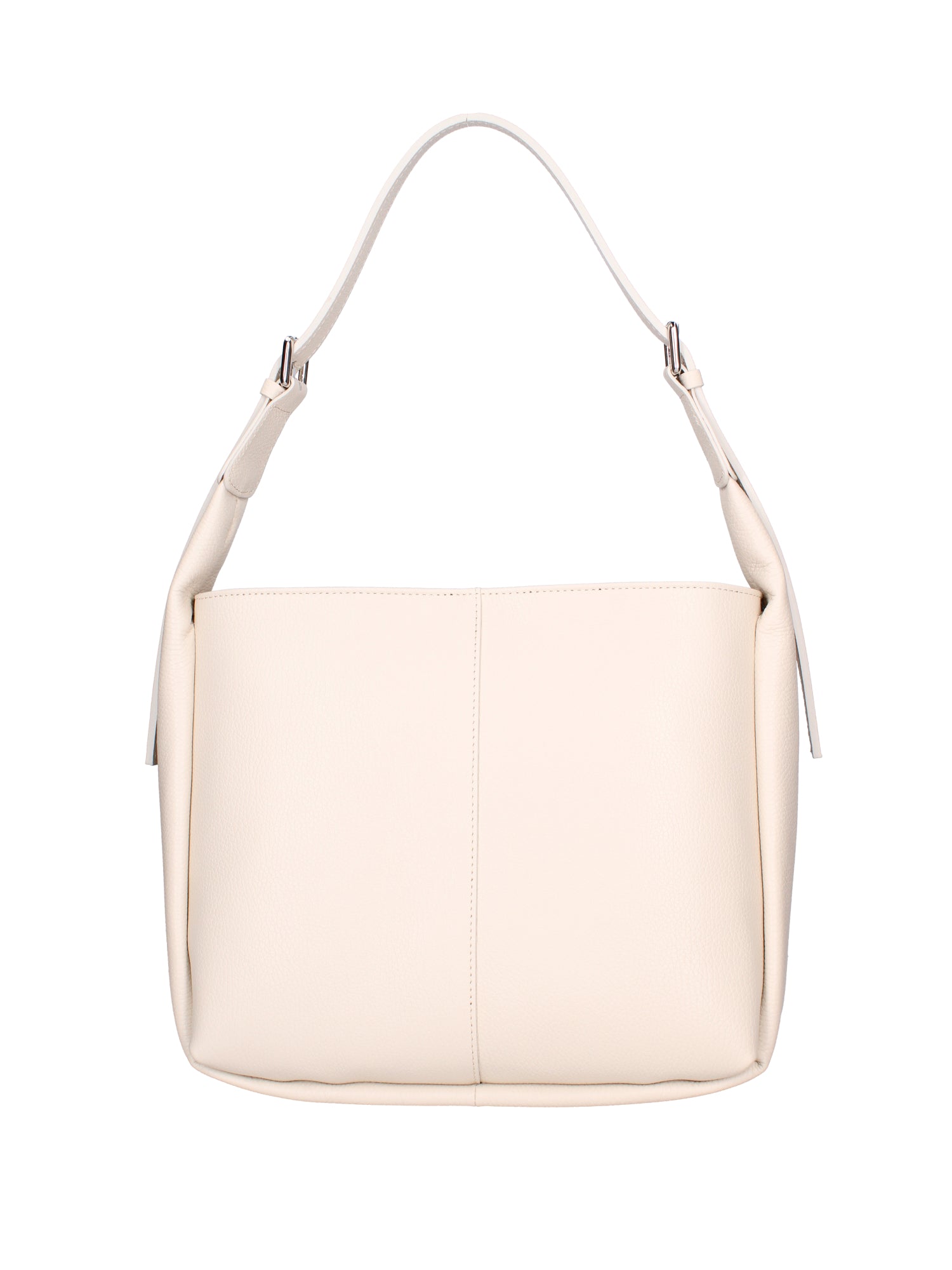 Borsa a spalla da donna Misto pelle e tessuto 07157-D37 LATTE Roberta Rossi