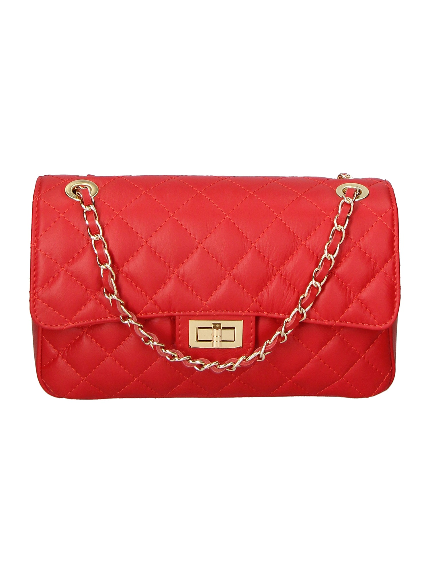 Clizia Borsa a spalla da donna Vera pelle 6078-S08 ROSSO Gave Lux
