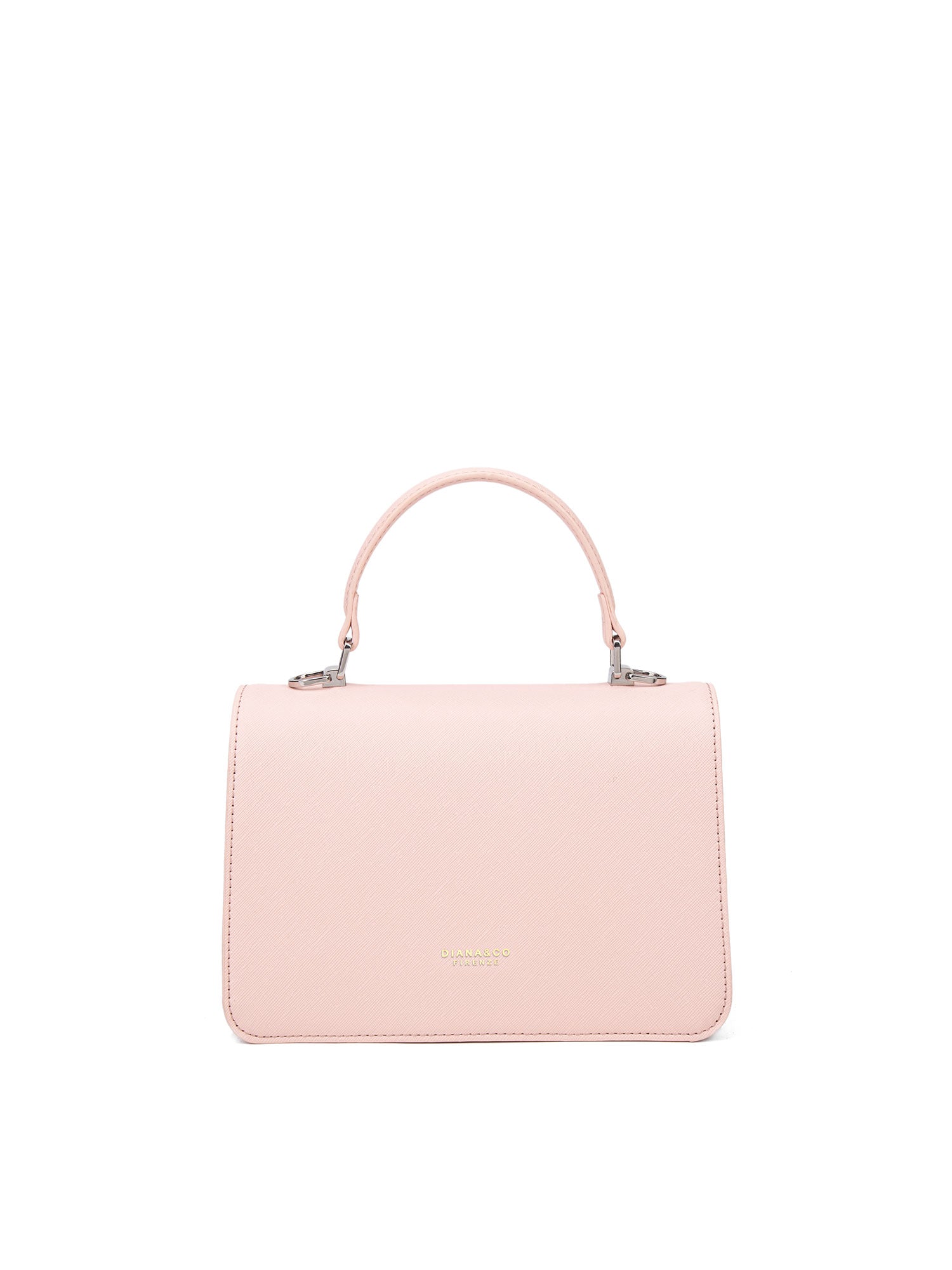 Borsa a mano da donna 100% pelle vegana PU 722-3PT-BLUSH PINK Diana&co