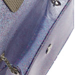 Borsa a mano da donna 100% Pvc FLAT SUPERMEE M-LILLA STRASS Marc Ellis