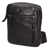 Borsa a tracolla unisex vera pelle 100% pelle di vacchetta SN5861347-BLACK Santini Firenze