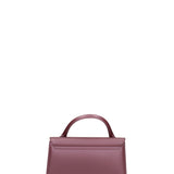 Borsa a mano da donna 100% gomma FLAT ARROW 24-DARK MAUVE-LIGHT OTTONE Marc Ellis
