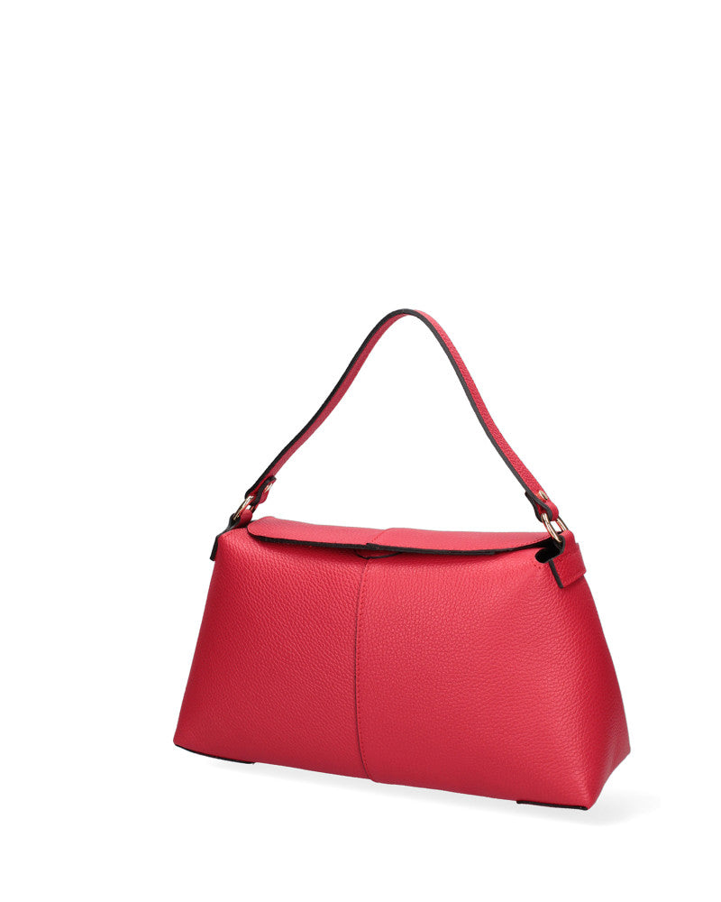 Borsa a spalla da donna Vera pelle 07154-D58 ROSSO FUOCO Roberta Rossi