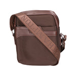 Borsa a tracolla uomo Pelle PU e Tessuto PCL3061-COFFEE Northampton Polo Club