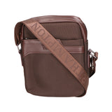 Borsa a tracolla uomo Pelle PU e Tessuto PCL3061-COFFEE Northampton Polo Club