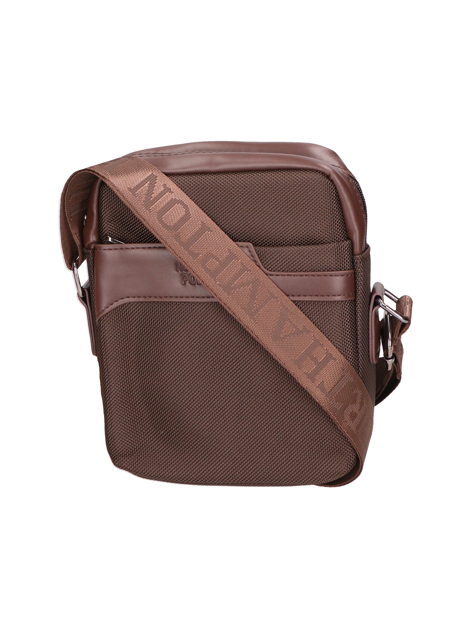 Borsa a tracolla uomo Pelle PU e Tessuto PCL3061-COFFEE Northampton Polo Club