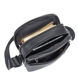 Borsa a tracolla uomo vera pelle Casual PC3336-NERO Northampton Polo Club